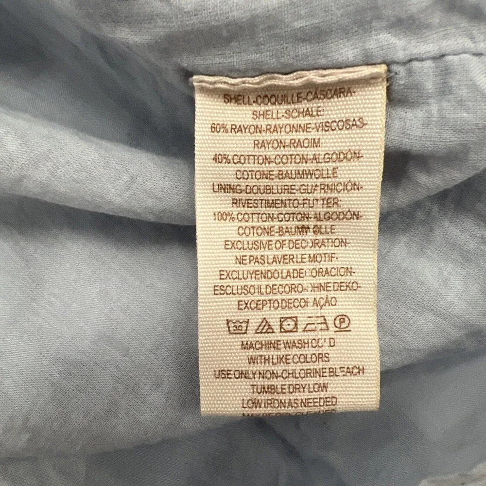 Free People Spell On You Floral Embroidered Dress 3/4 Sleeve Light Blue Medium - Picture 9 of 9